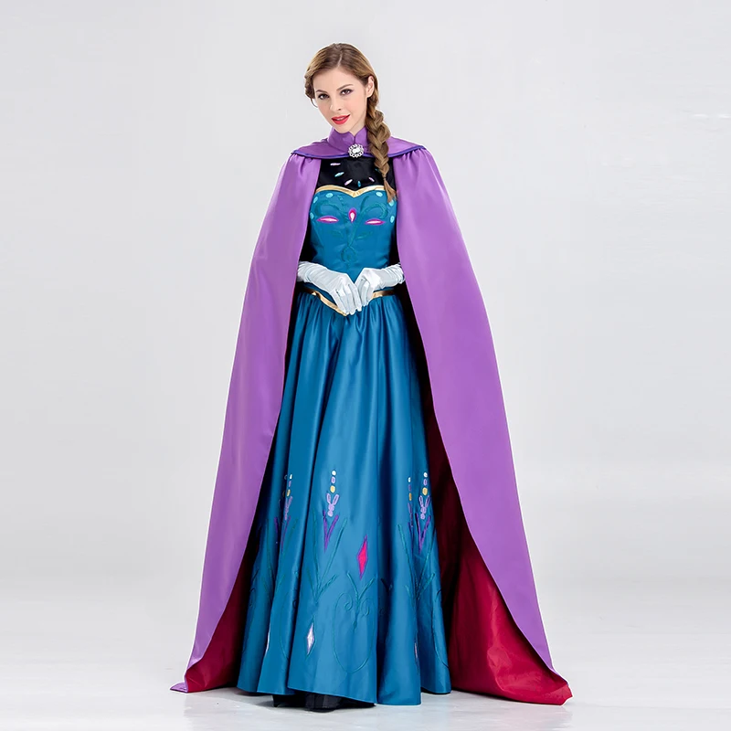 VASHEJIANG Роскошные принцессы queen Анна/костюм Эльзы взрослых Для женщин Анны костюм