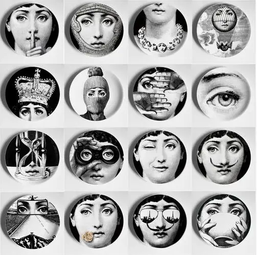 12 шт./лот rosenthal Piero fornasetti тарелки иллюстрации настенный блюда по производству