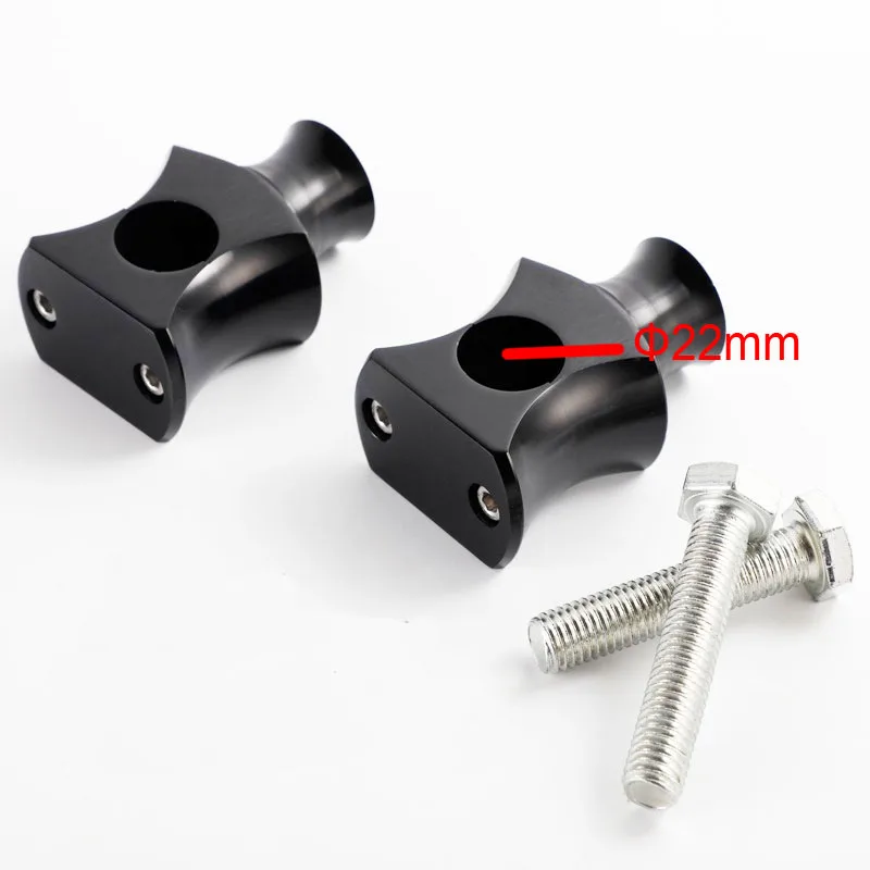 22mm-Black Rise " прямой Руль Riser Ogee стиль Крепление зажим регулятор для 22 мм 25 мм 7/8" " Руль Универсальный - Цвет: 22mm-Black