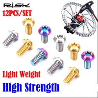 m510mm 12pcs a set risk mtb road bike disc brake rotor bolts titanium rotors cnc arm bolts cycling bicycle accessories