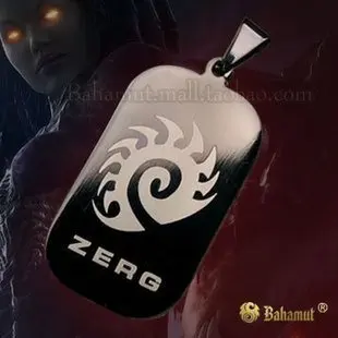 Starcraft 2 II Zerg Подвеска для собаки ожерелье с бесплатной цепью Титановая Сталь игры