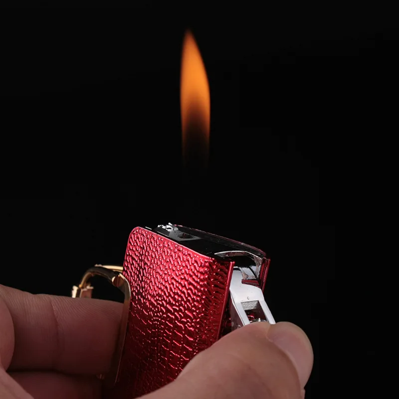Креативная Компактная сумка струйная зажигалка Бутановая надутая металлическая
