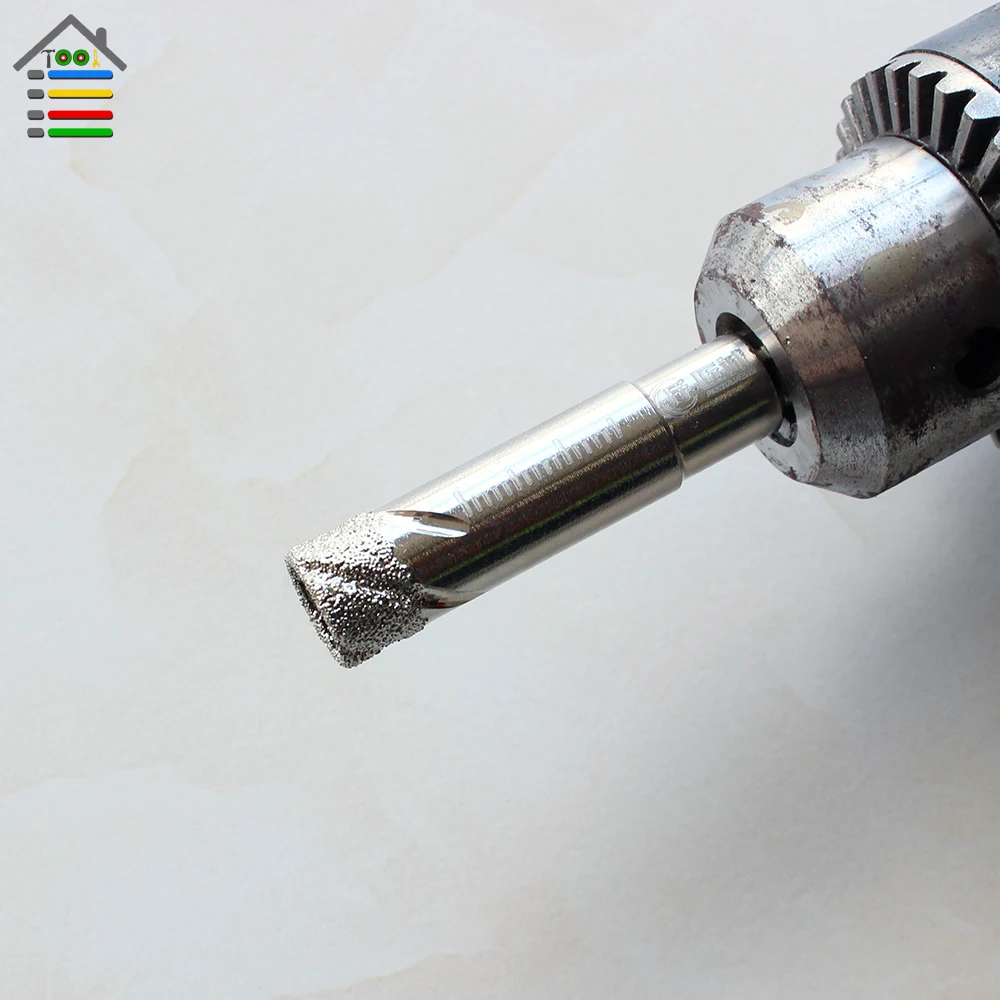 AUTOTOOLHOME 6 8 10 12 мм прочное сверло с алмазным покрытием для сухого бурения для стекла, мрамора, гранита, кварца, фарфора, керамики