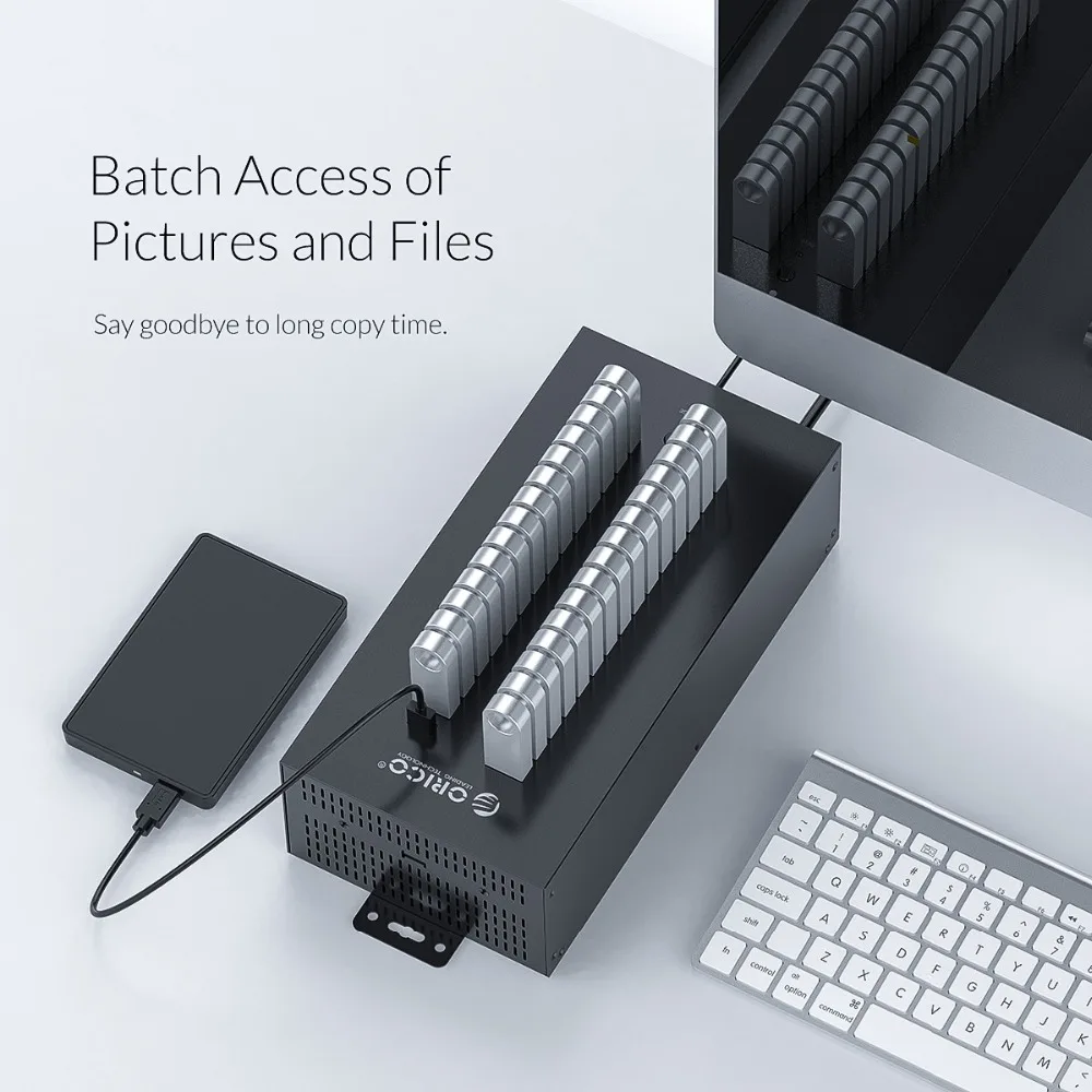 ORICO 30 портов usb-хаб тип A Промышленный USB 2,0 мульти usb-хаб разветвитель с 2 моделями передачи данных зарядки