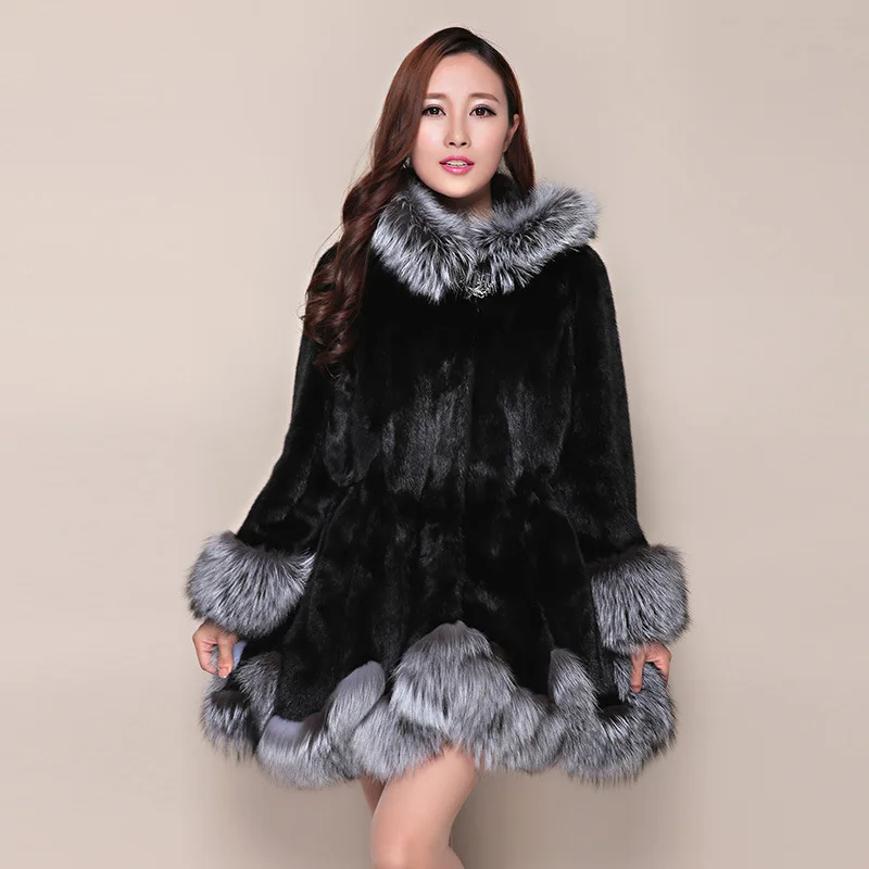 Роскошное Женское зимнее пальто из искусственного меха размера плюс 4XL меховая
