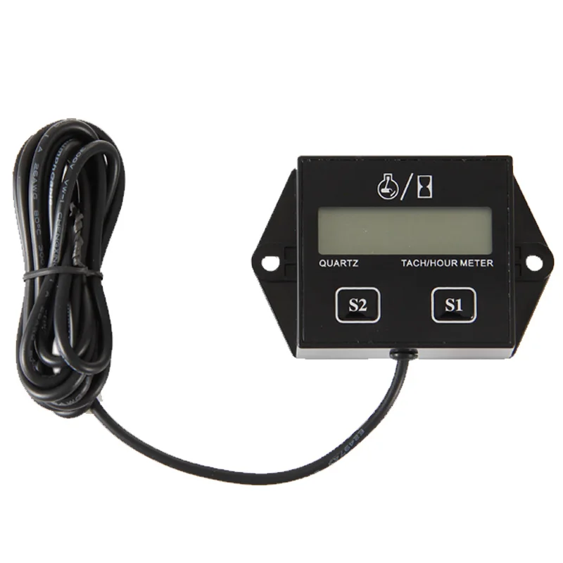 

LCD Battery replaceable Inductive Tach Hour Meter for gas engine Dirt Bike Motorcycle ATV boat marine Motocross chainsaw pit MX
