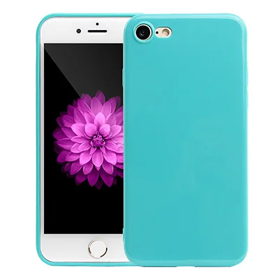 Мягкий Силиконовый противоударный чехол для iPhone 8, 7 Plus, 6s, 6, 5S, SE, чехол для телефона, s, для iPhone X, XS MAX, XR, 6, 6s, чехол - Цвет: Lake Blue