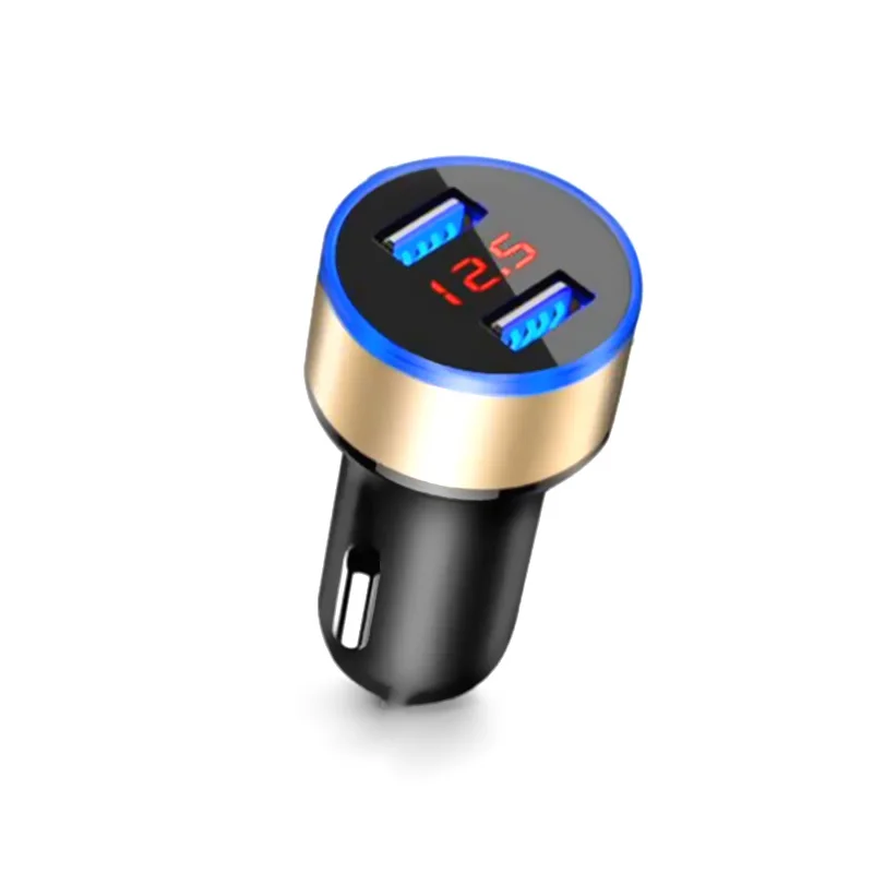 Автомобильное зарядное устройство с цифровым дисплеем Quick Charge 3 0 Dual Usb напряжение