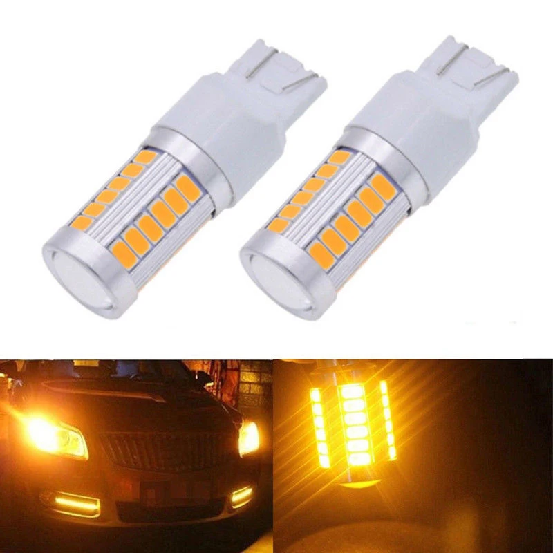 

Car LED Brake Lights Tail Reverse Lamp Bulb DC 12V 15W 800LM 6500K Low power 5630 33SMD Yellow