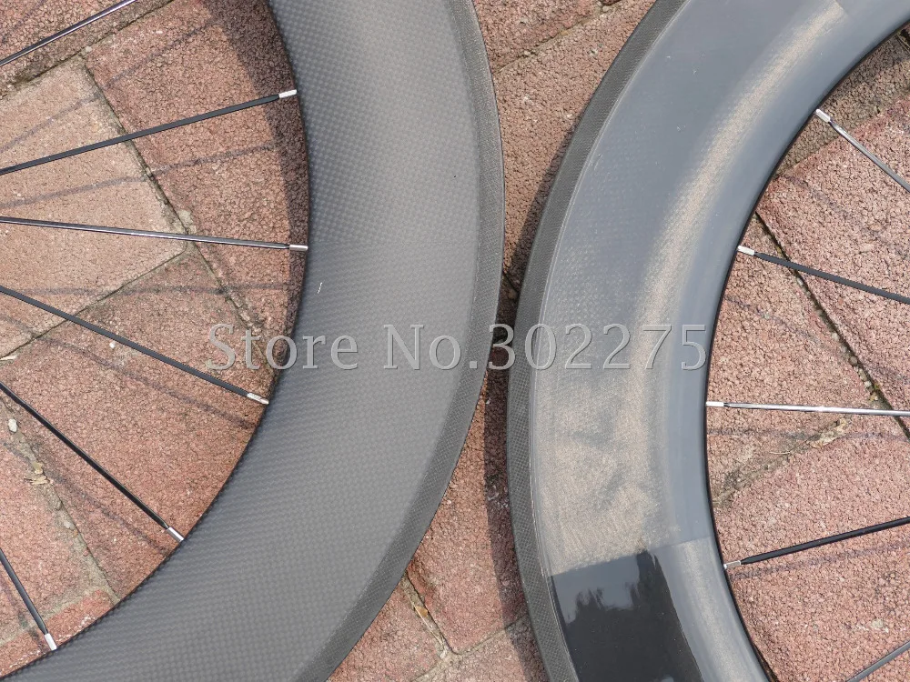 Toray матовая глянцевая 700C трубчатая колесная пара из углеродного волокна 88 мм