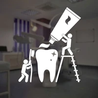 health teeth cleaning dentist bathroom stickers vinyl interior window decor decals removable mural a198