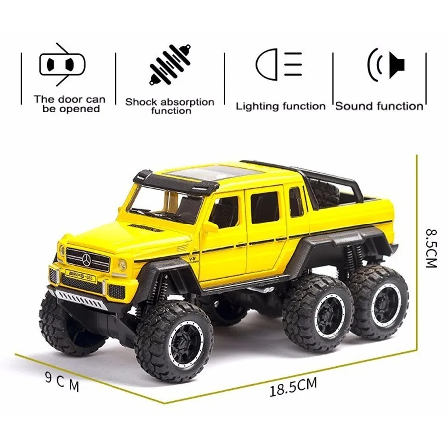 Модель автомобиля Mercedes G63 6WD AMG с подвеской высокой имитацией внедорожных