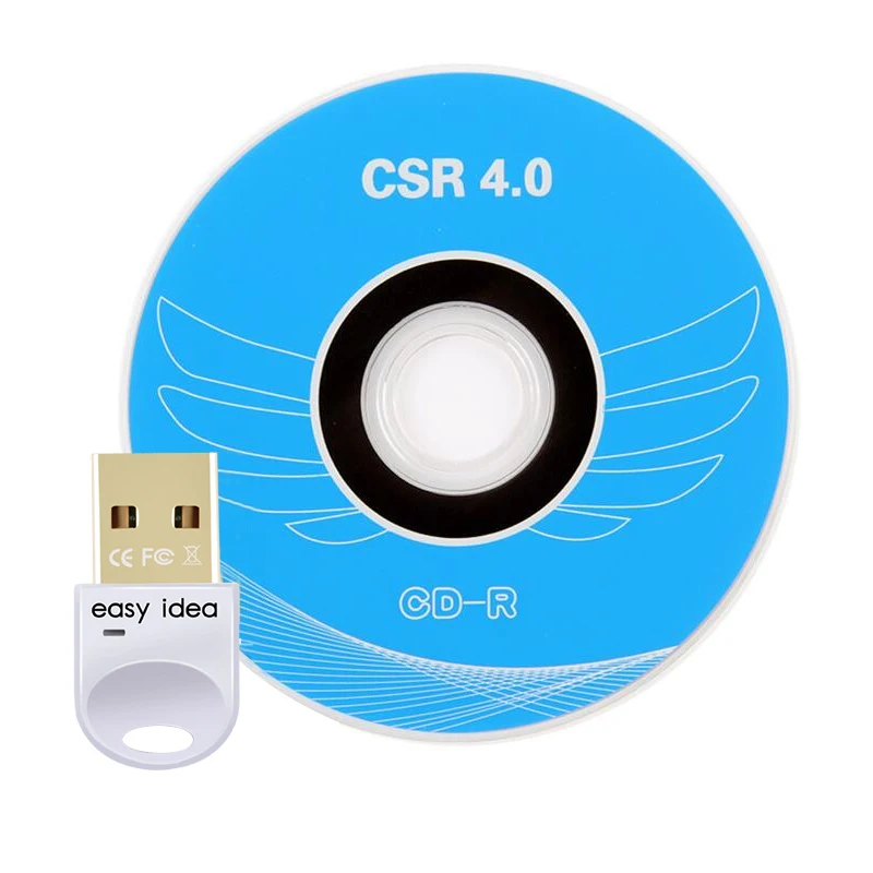 White Беспроводной USB Bluetooth адаптер ПК Bluetooth Dongle CSR 4,0 мини аудио приемник Высокое скорость передатчик для компьютера PC - Цвет: White