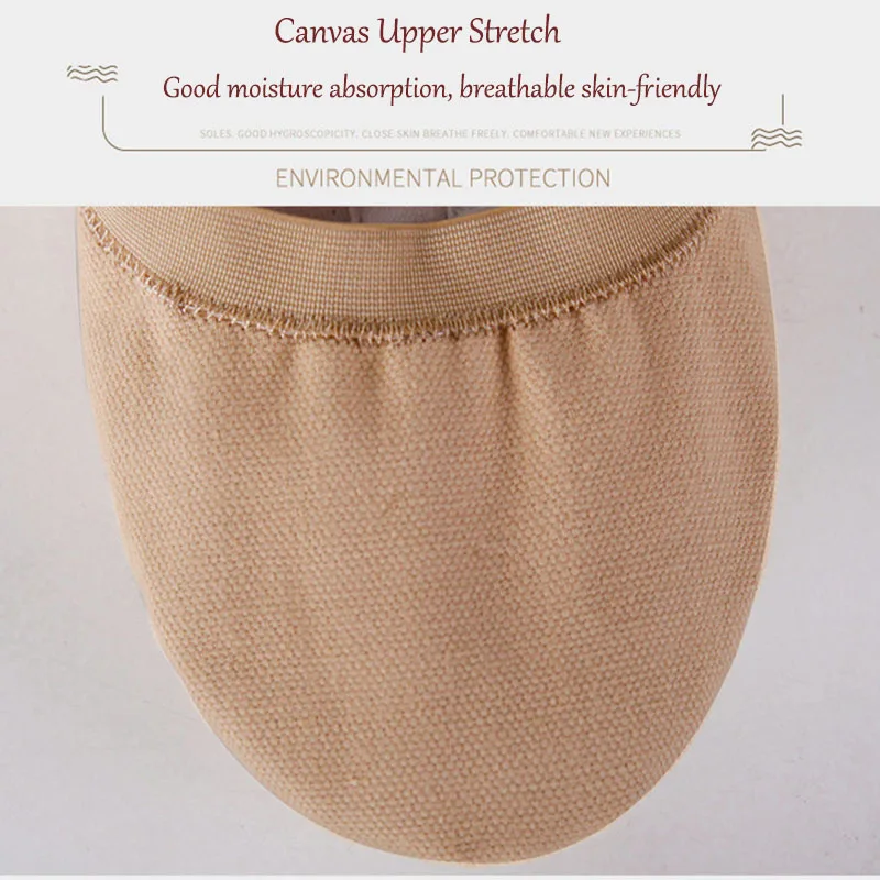USHINE QWFY01 Professional Elastic Fabric Wear-Resistant Non-slip Training Teacher Breathable Women Canvas Ballet Dance Shoes