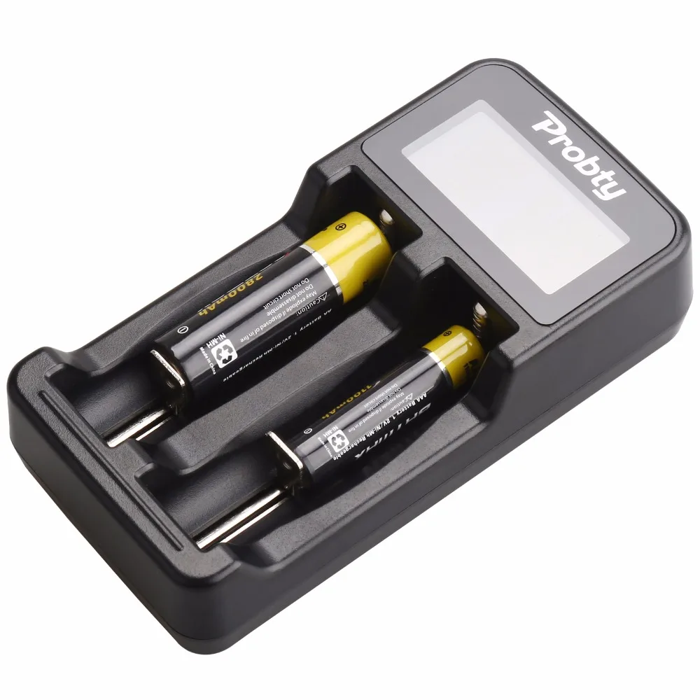 18650 2 канальное зарядное устройство с ЖК дисплеем интеллектуальное USB 18490 18350 17670