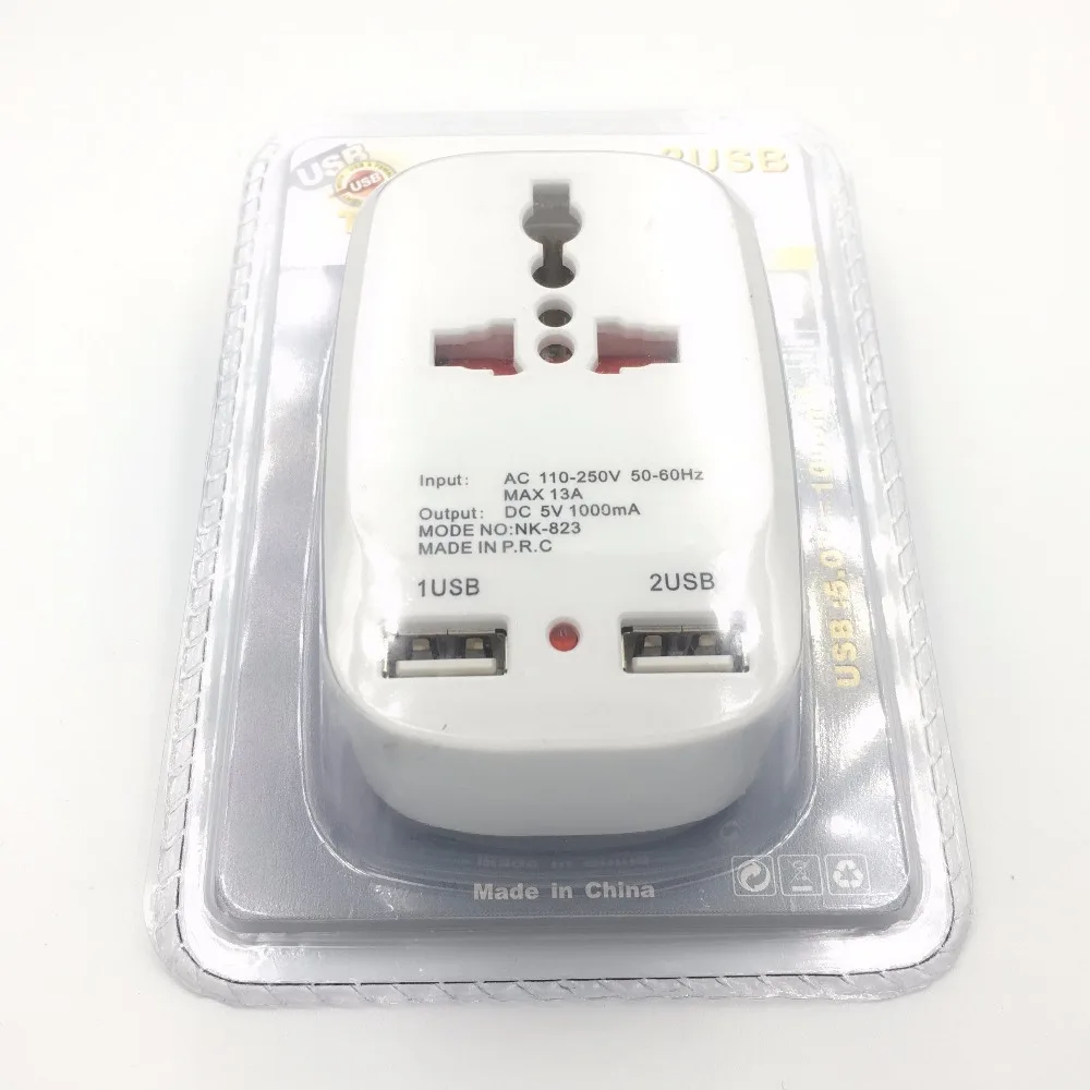 2 USB порта для зарядки все в одном универсальное зарядное устройство путешествий