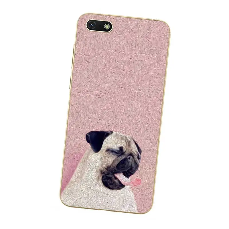N310 Dog Cute Pug Soft TPU Silicone Case Cover For Huawei Honor 6A 6C 6X 7A 7C 7S 7X 8 Lite Pro |