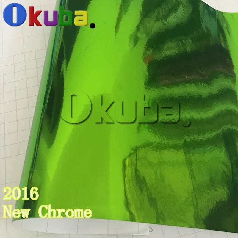 Новое поступление 2016 зеленая хромированная виниловая пленка зеркальная