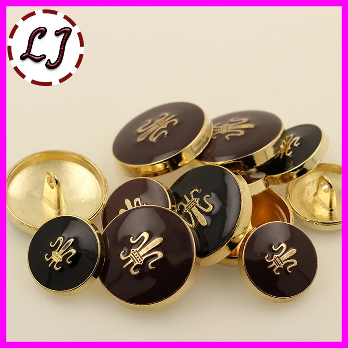 Новинка 10 шт./лот Красивые пуговицы из золотистого металла кнопка пришивания