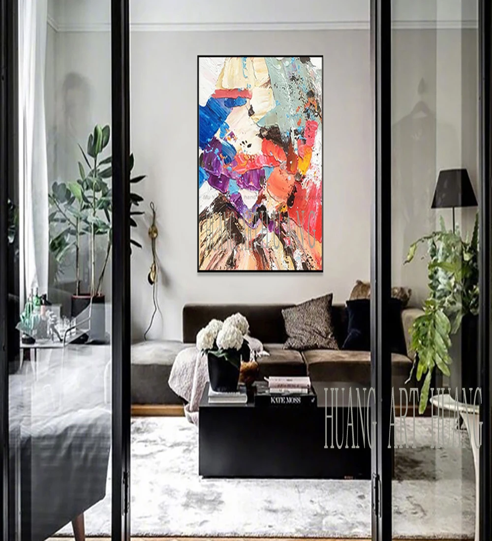 

Skilled Artist Handmade High Quality Rich Colors Abstract Oil Painting on Canvas Handmade Beautiful Colors Abstract Oil Painting