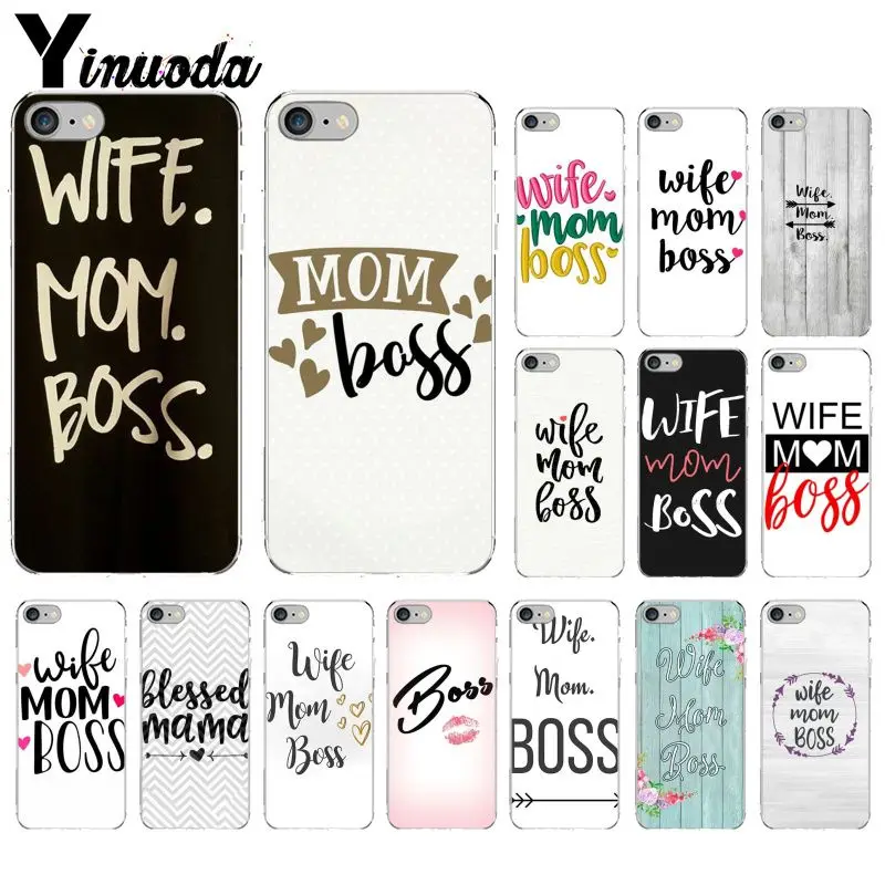 Yinuoda домашнее лучшее мама boss Слова чехол для телефона с принтом аксессуары Apple iPhone