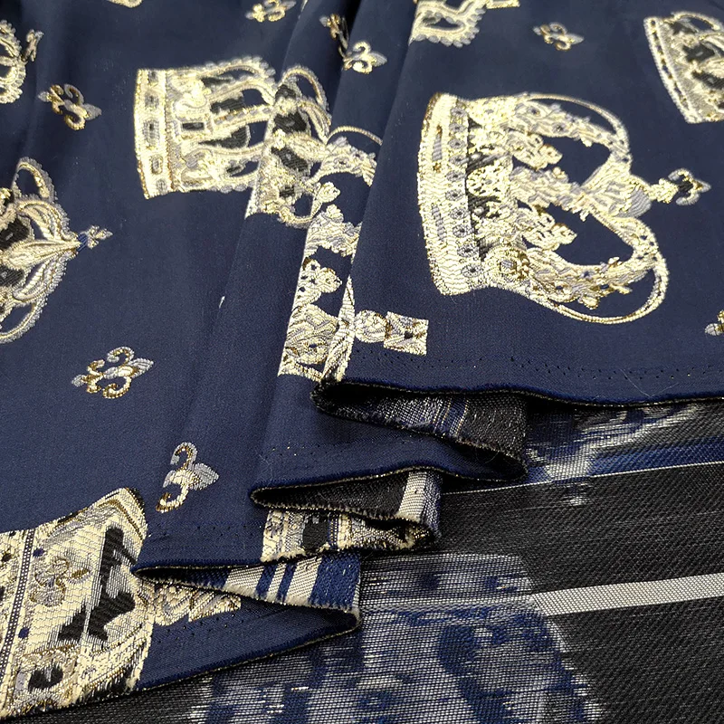 Жаккардовая парчовая ткань SASKIA в форме короны 1 метр для платьев мужских костюмов