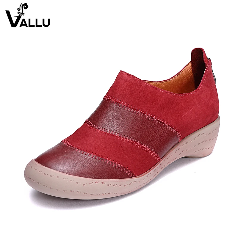 Женские ботильоны на молнии винтажные повседневные ботинки из натуральной кожи