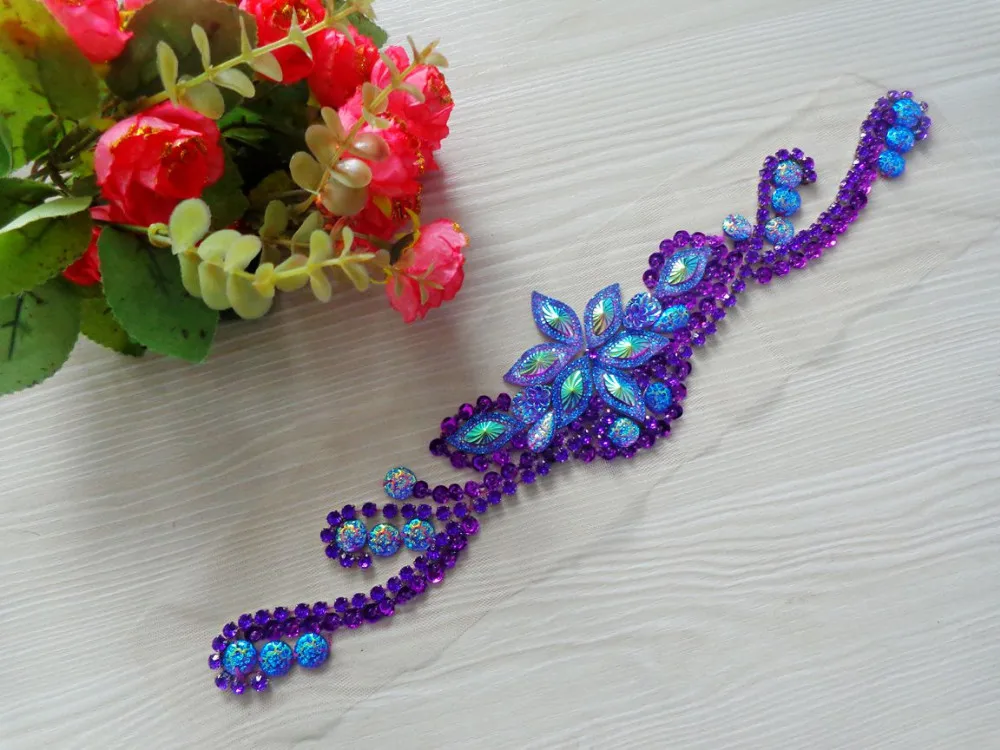 

Вышитая нашивка ручной работы из горного хрусталя, вышитая нашивка-аппликация, свадебное платье, ручная работа