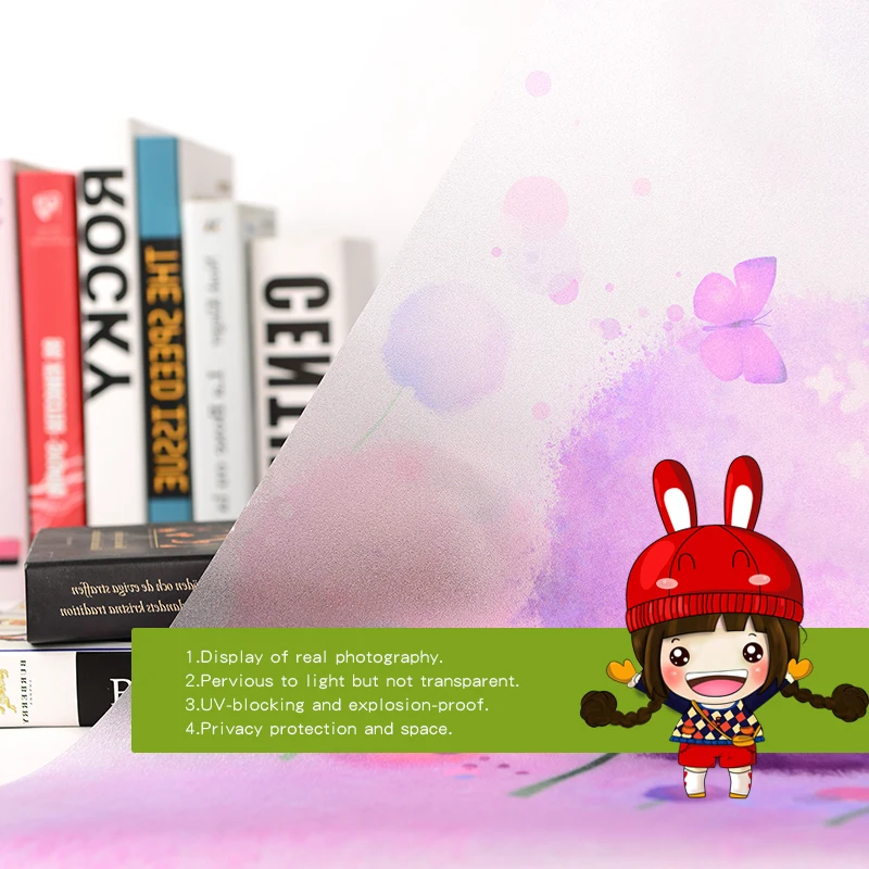 Статического цепляться витражная плёнка на стекла окна матового и непрозрачные