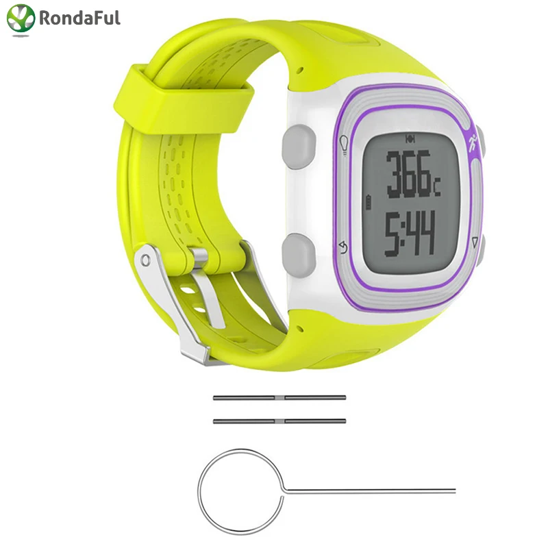 

Спортивный силиконовый браслет S / L 8 цветов, ремешок для Garmin Forerunner 10 15 GPS, сменный Браслет для спортивных часов с инструментом
