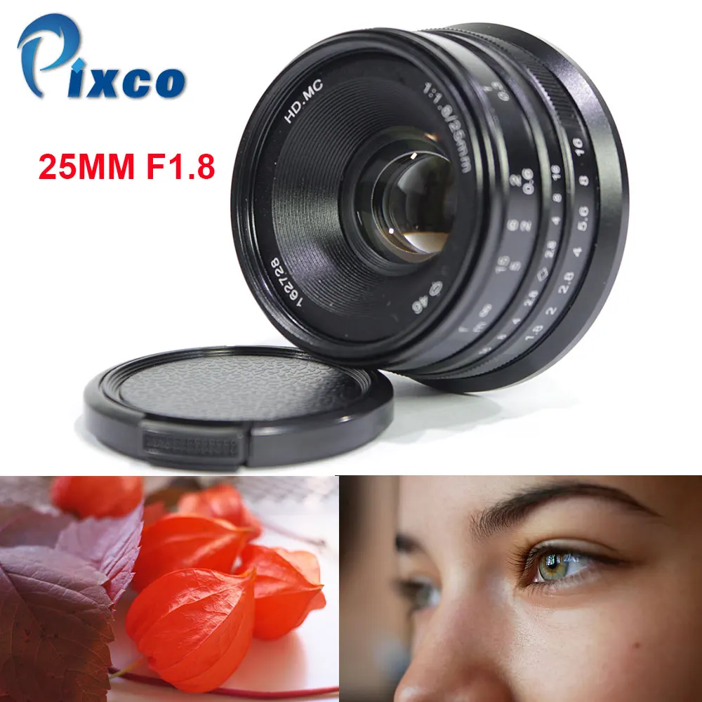 Pixco 25 мм F1.8 Nex/M4/3 HD. MCManual Фокус объектив для Micro Four Thirds M4/3 Крепление камеры как GX8 GX85 G7 G5 GX1 G3 G10