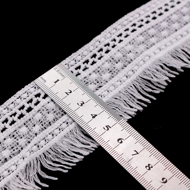 Buena Suerte New 5.5cm Tassel Lace White/Black High Quality 2018 Trims Fabric DIY Sewing Handmade Materials Accessories TM080 | Дом и сад