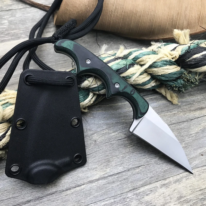 Новые высококачественные наружные карманные ножи, EDC тактический нож с фиксированным лезвием для шеи, 9Cr18Mo Полный Тан нож, ножи для выживания кемпинга инструменты