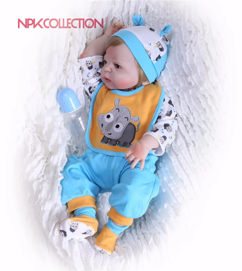 NPKCOLLECTION новый дизайн маленькая кукла-Рино полностью силиконовый корпус