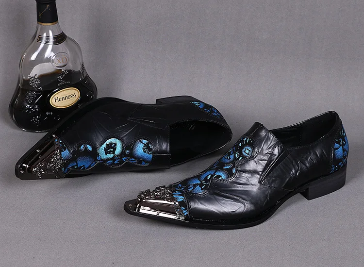 2016 Новых Людей Способа Бунт Острым Носом Кожаные Ботинки Квартиры Печатает