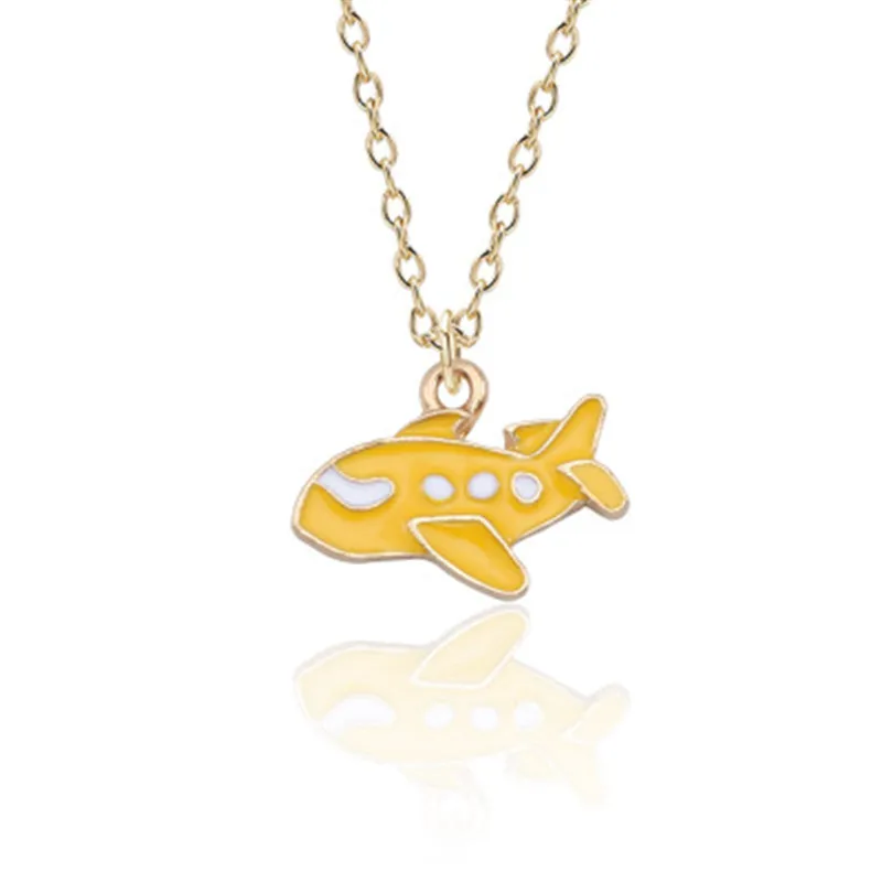 

Cute Airplane Necklace For Women Kawaii Aircraft Pendant For Girls Trendy Hip Hop Boho Necklaces&Pendants Christmas Jewelry Gift