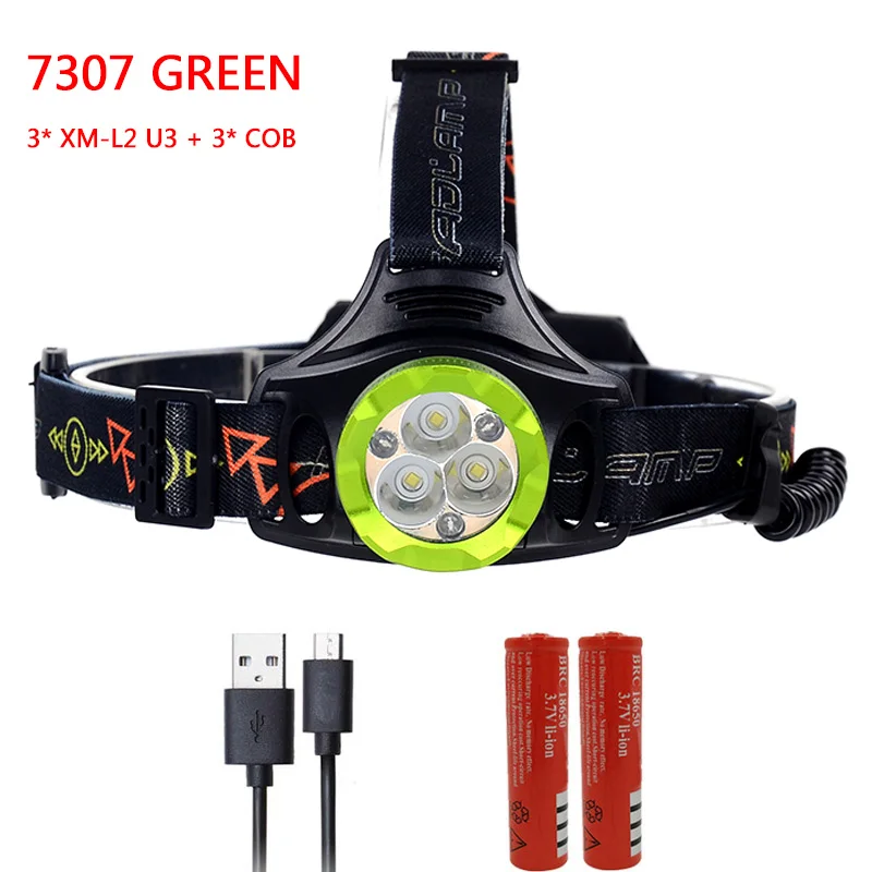 E Litwod Z207307 CREE XHP70 30000LM светодиодный налобный фонарь PK 3 шт. CREE 3* XM-L2 U3& 3* COB фонарь - Испускаемый цвет: E