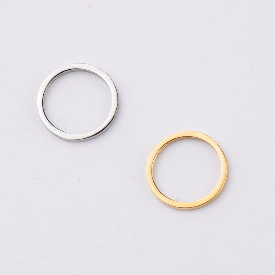20Pcs 15MM Steel Color Stainless steel Pendant Circle Shape Round Connector Charms for DIY Women Jewelry Making Wholesale | Украшения и