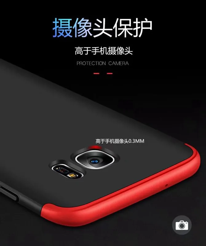 Mutouniao футляр для Samsung Galaxy S7 red edge 360 защиты ПК Пластик ударопрочный жесткий чехол s7