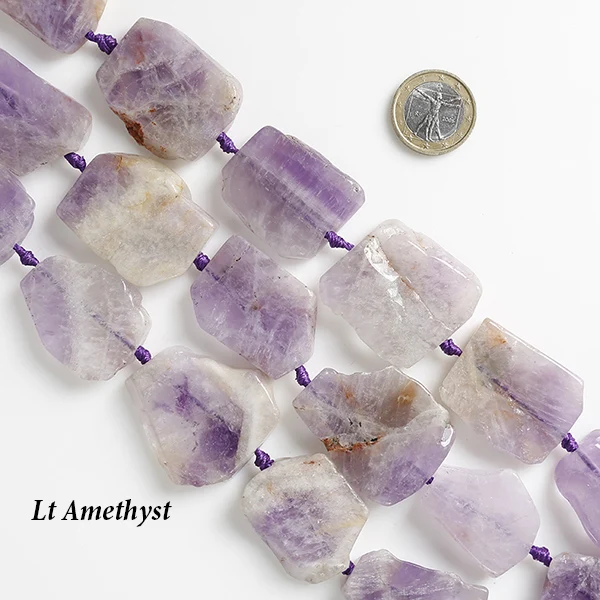 15," нить 10 бусин Larima Apitite Rose Amethys t плоские плиты в произвольной форме кулон не-окрашенный драгоценный камень кристалл ломтик бусины - Цвет: Lt Amethyst