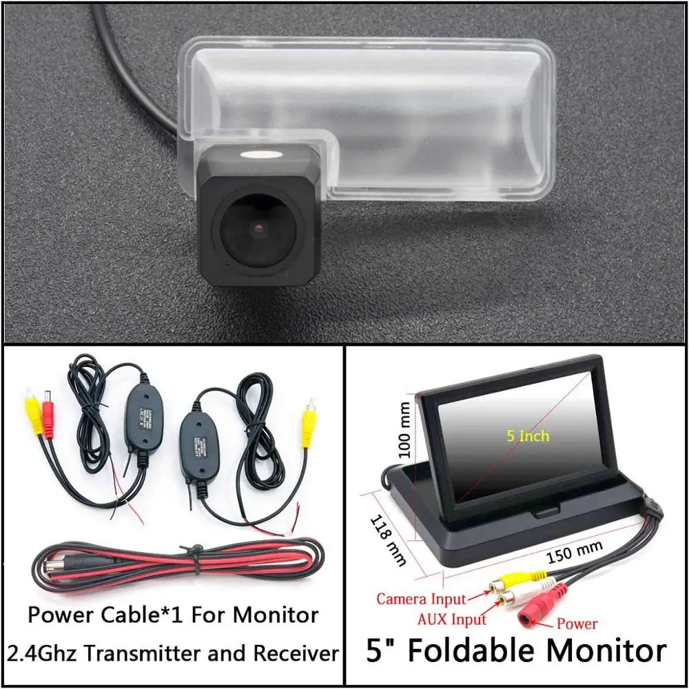C Wireless 5 inch F HD резервная камера заднего вида для Subaru Impreza XV VX Crosstrek WRX outback Legacy GT86 FT86 автомобильный парковочный ЖК-зеркальный монитор - Название цвета: C Wireless 5 inch F
