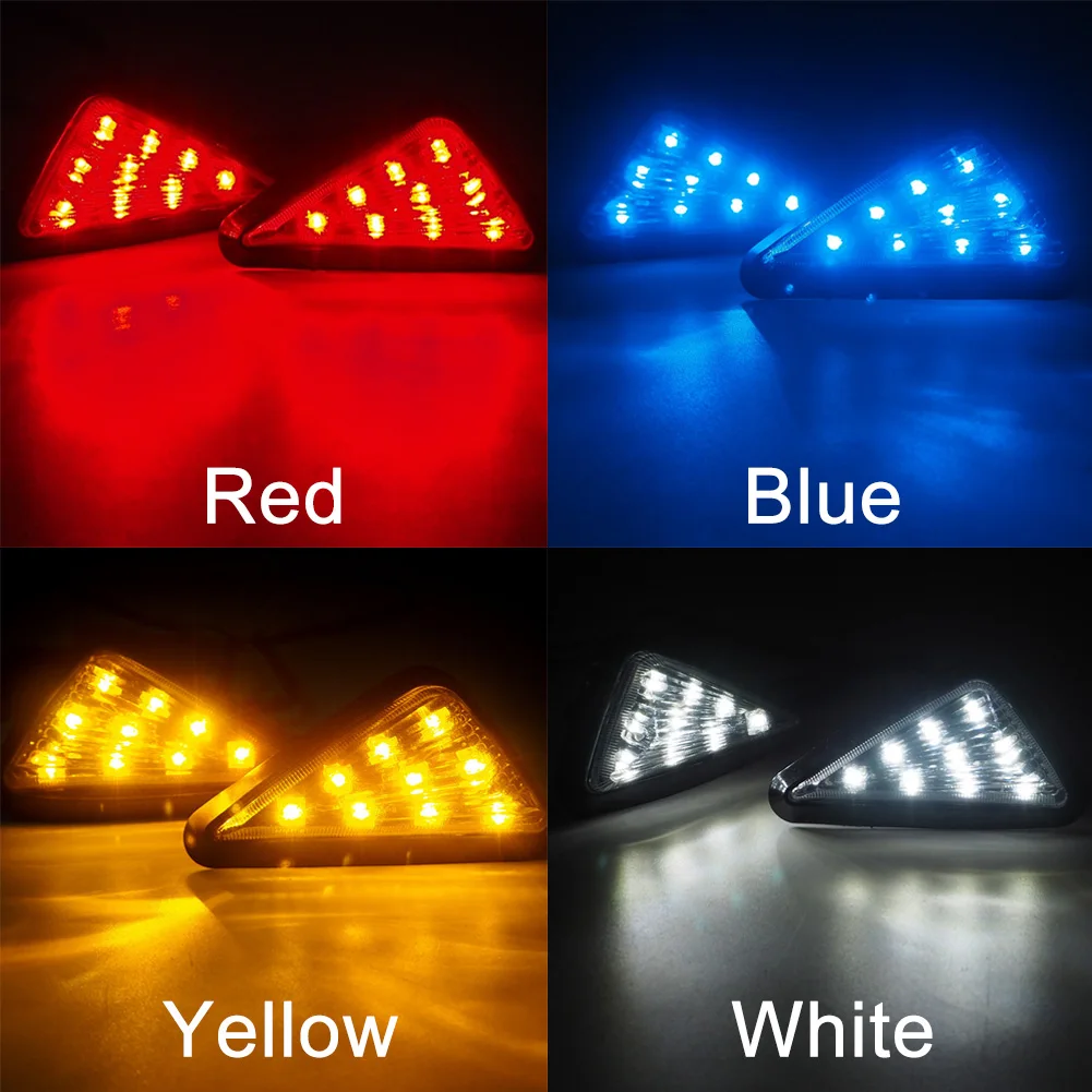 2 шт. Led Изменение направления универсальный мотоцикл обтекатель передний