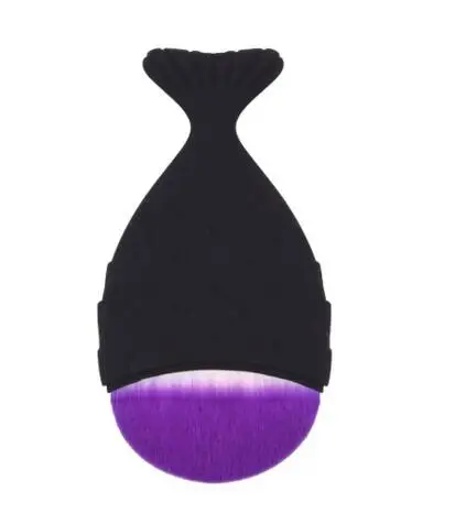 Black Кисть для макияжа русалки unicornio Fish Scale Румяна Косметическая Нижняя щетка пудра волоконная основа для волос набор кистей для макияжа и наборы - Handle Color: Black