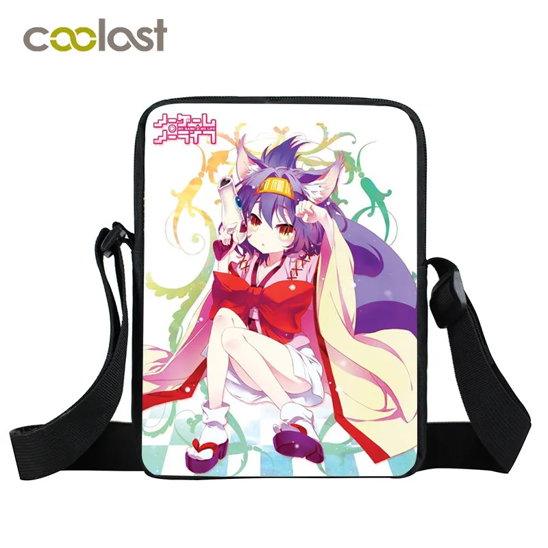 No Game No Life NGN мини сумка-мессенджер аниме школьные сумки для мальчиков и девочек Sora Shiro женская сумка детская школьная сумка сумки через плечо - Цвет: AXKB NGNL14