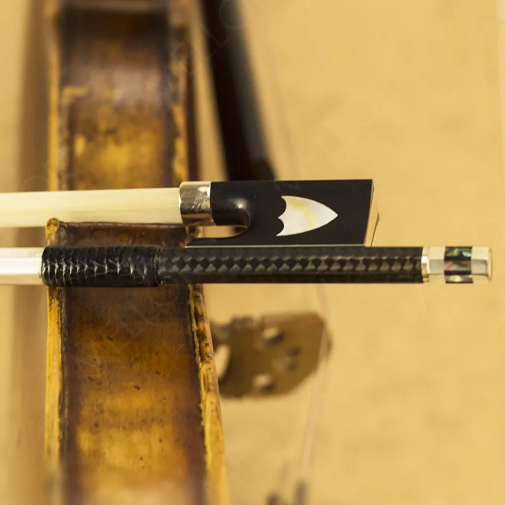 Фото Алмазный бант для скрипки из углеродного волокна черное дерево лягушка Мелодия тона большая эластичность и твердость MELLOR профессиональный... №3