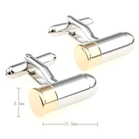 new 007 bullet style cufflinks smooth plain metal cuff nails mens business casual french shirt cuff button gifts for men