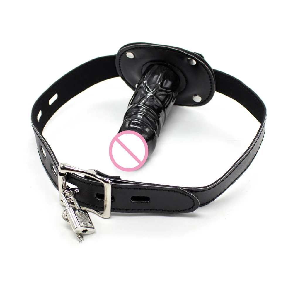 Бесплатная доставка фаллоимитатор из натуральной кожи кляп для рта взрослых