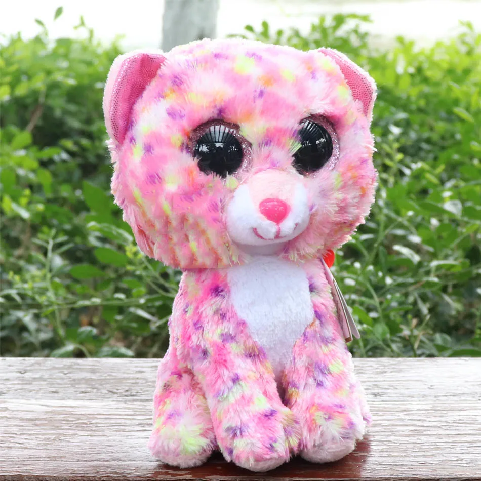 Ty Beanie Boos серый Кот плюшевая кукла девочка подарок на день рождения Единорог Сова собака лиса 15 см большие глаза Плюшевые животные и плюшевая кукла