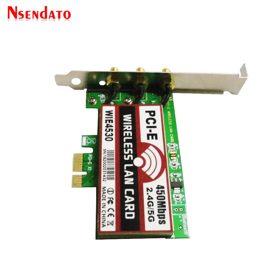 2 4G/5G 450 Мбит/с PCI-e Двухдиапазонная AP Беспроводная Lan Wi-Fi PCI Express карта WLAN адаптер