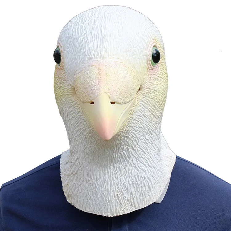 pigeon Латекс Альпака Единорог голубь белка Орел голова животного маска Маскарад косплей вечерние необычный костюм на Хэллоуин Рождественские подарки - Цвет: pigeon
